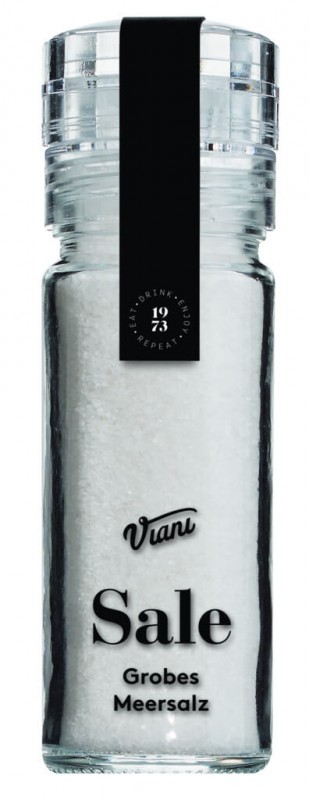 Coarse sea salt, mill Sale marino grosso, Viani Alimentari - 110 g - Piece