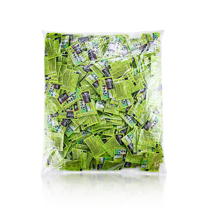 Wasabi - Groene mierikswortelpasta, in een zakje - 1,25 kg, 500x2,5 g - karton