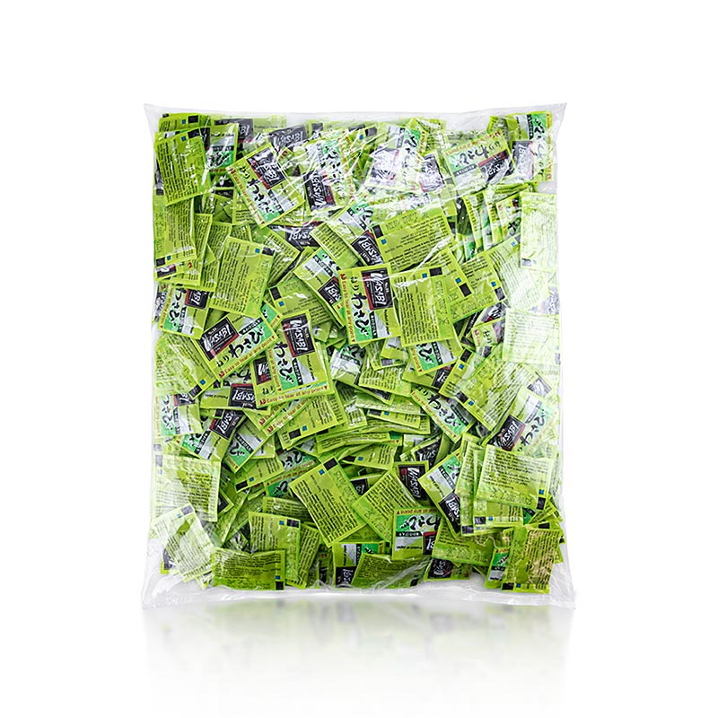 Wasabi - Pâte de raifort vert, en sachet - 1.25kg, 500x2.5g - carton