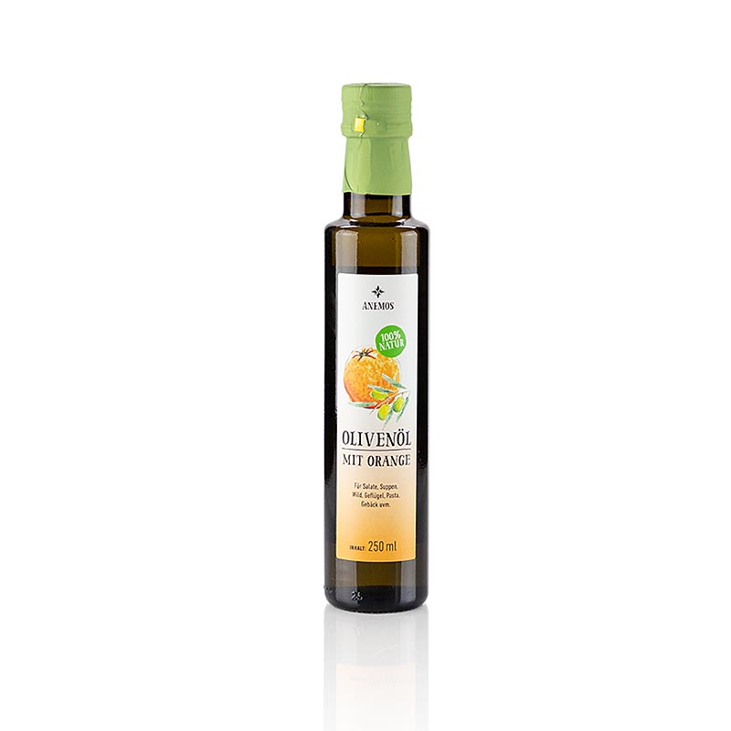 Huile d`olive ANEMOS à l`orange - 250ml - bouteille