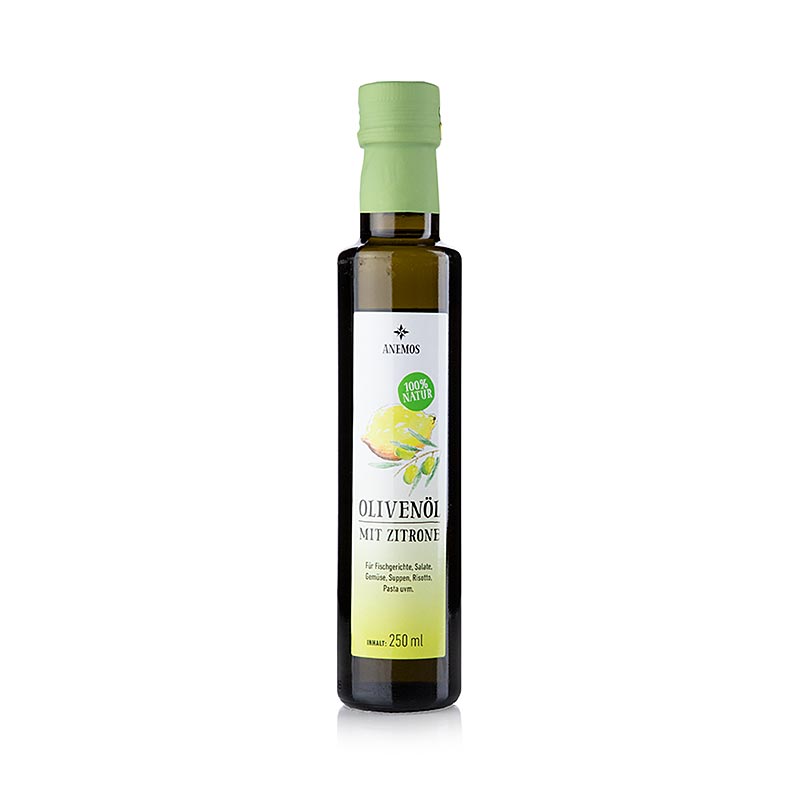 Huile d`olive ANEMOS au citron, 250ml (anciennement Liokarpi) - 250ml - bouteille