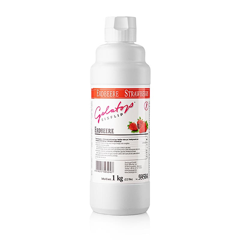 Fraise Flip - Gelatop, Dreidouble No.595 - 1 litre - Bouteille PE