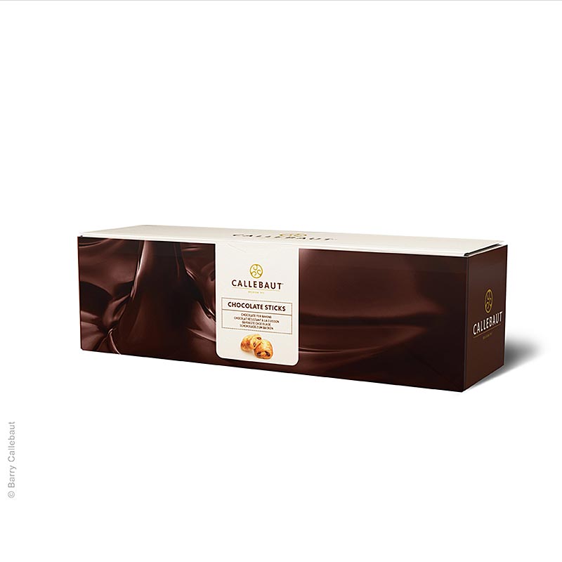 Batonnets de chocolat Callebaut, noir pour la patisserie, environ 300 pieces, 8 cm, 44% de cacao - 1,6 kg, environ 300 pieces - Papier carton