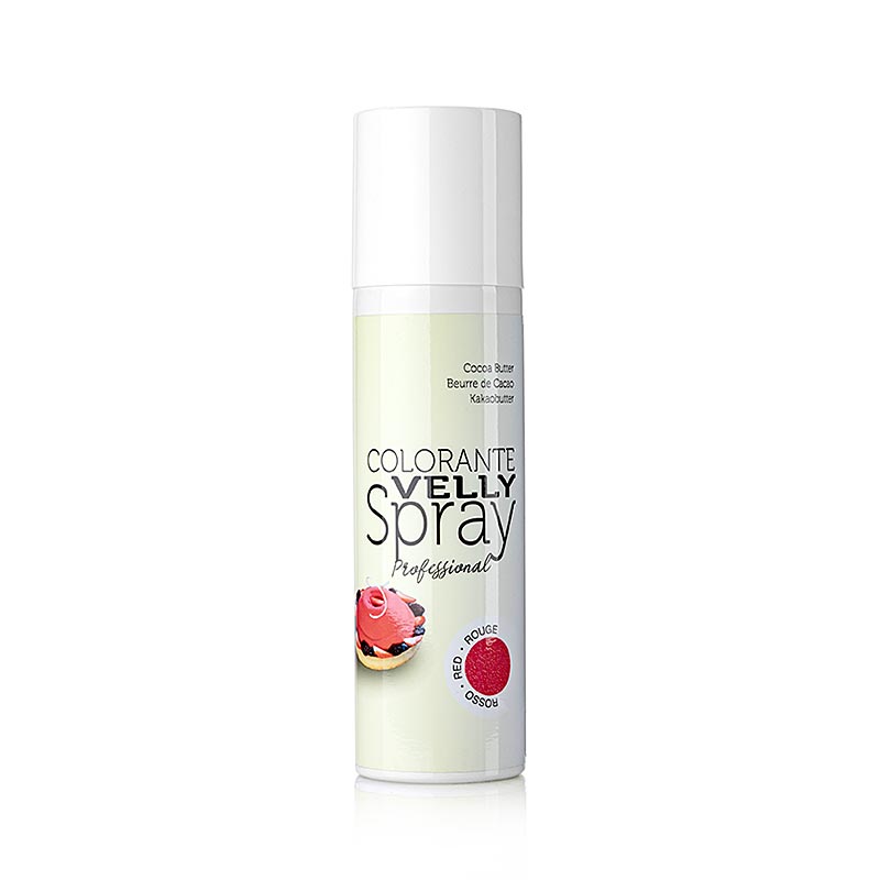 Spray beurre de cacao, effet velours / velours, rouge (rouge), velly - 250 ml - boîte