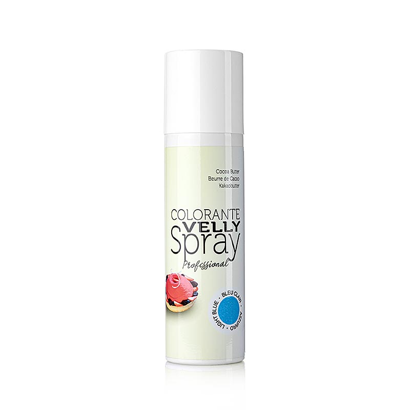 Spray Beurre De Cacao, Velours / Effet Velours, Bleu Clair, Velly - 250 ml - aérosol