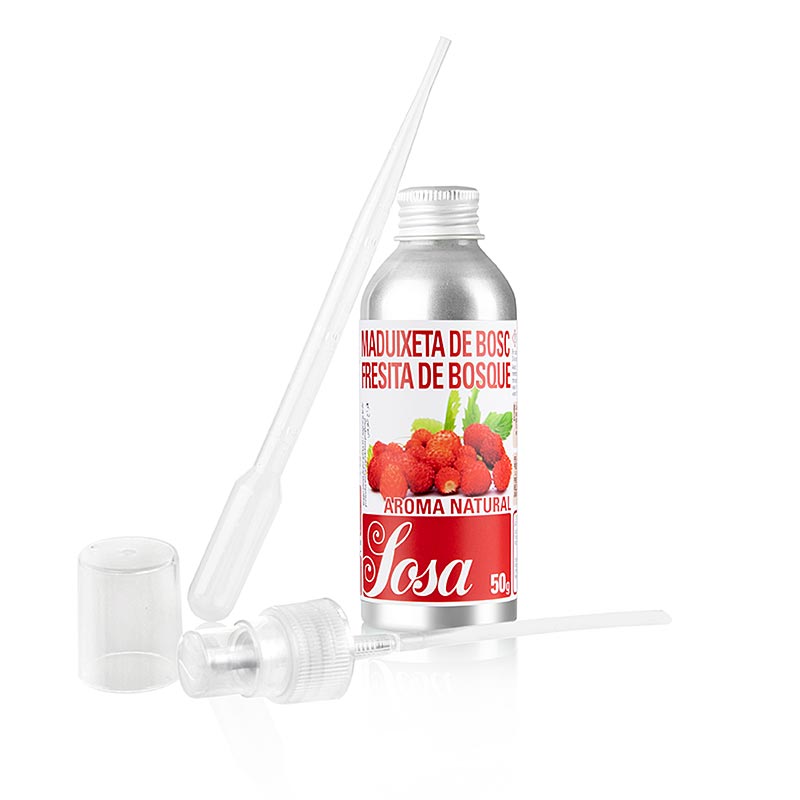 Sosa Aroma Natural fraise des bois, liquide (38344) - 50 grammes - bouteille en aluminium