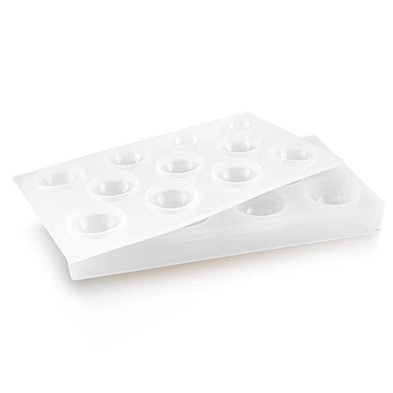 Silicone mat 17.5x30cm, 11 spheres/balls, 45mmx48ml, Pavoni (AF002) - 1 pc - loose