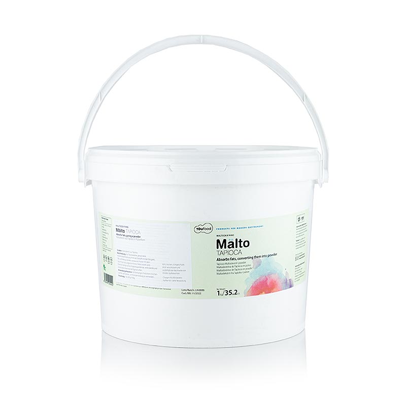 TÖUFOOD MÄLTO TAPIOCA, Maltodextrin aus Tapioka - 1 kg - Pe-dose