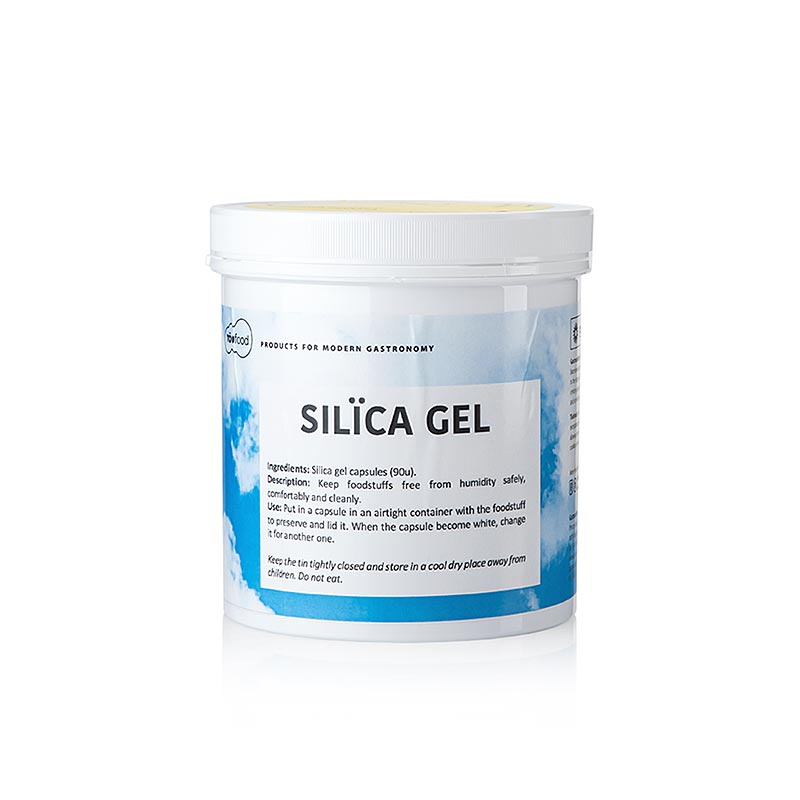 TÖUFOOD SILICAGEL, Silicat, Trockenmittel - 270 g, 90 x 3g - Pe-dose