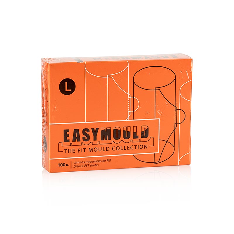 Feuilles Easymould Rendondo, rondes, Ø25x80mm, 100% Chef (60/0006) - 100 pièces - Papier carton