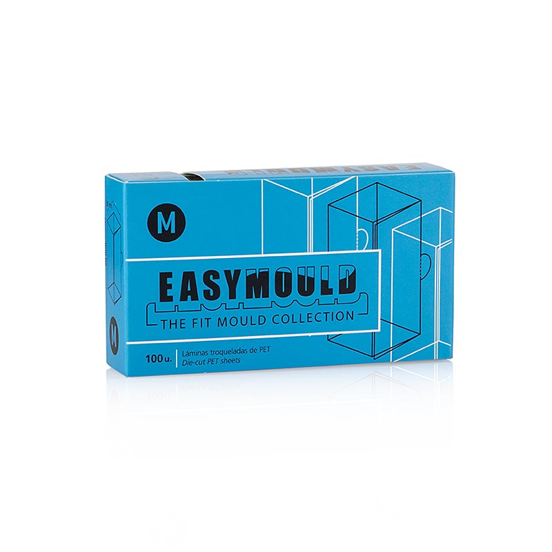 Easymould Cuadrado Folien, quadrat, Ø2x2x6cm, 100% Chef (60/0008) - 100 St - Karton