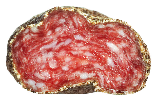 Salcichon mit Pfeffer, Pfeffersalami, Casa Riera Ordeix - 300 g - Stück