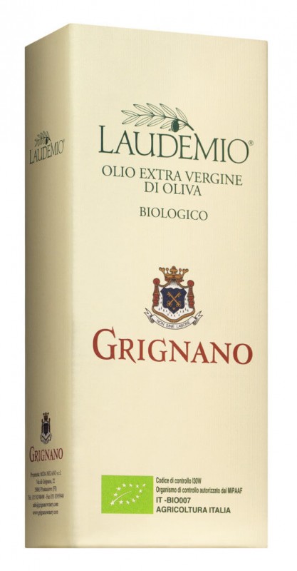 Ekstra jomfru olivenolie Laudemio biologico, ekstra jomfru olivenolie Laudemio, organisk, Fattoria di Grignano - 500 ml - flaske
