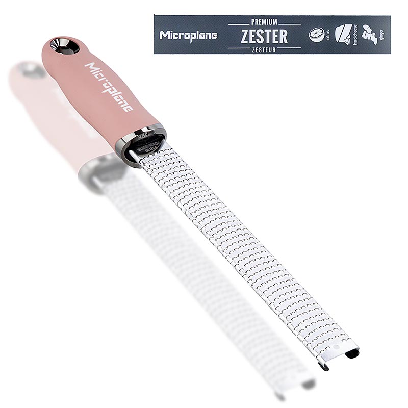 Microplane Premium Classic - Stab, Zesten Reibe, Griff Altrosa / soft-touch - 1 Stück - Lose