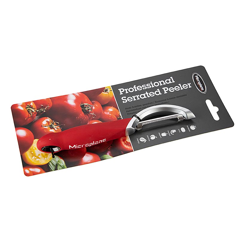 Serrated Peeler, Red - 1 pc - foil