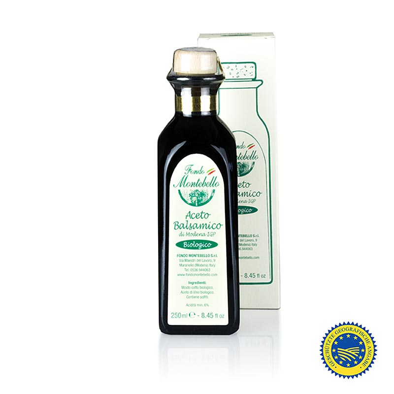 Aceto Balsamico di Modena g.g.A. Biologico FM03, Fondo Montebello, BIO - 250 ml - Flasche