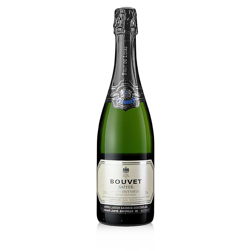 2019er Bouvet Saphir Blanc Saumur, brut, Sekt Loire, 12,5% vol. - 750 ml - Flasche
