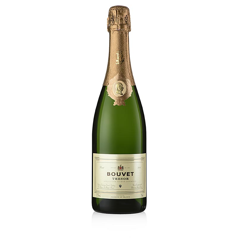 2018er Tresor Blanc Saumur Cremant de Loire, brut, 12,5% vol., Bouvet - 750 ml - Flasche 2018er Tresor Blanc Saumur Cremant de Loire, brut, 12,5% vol., Bouvet - 750 ml - Flasche
