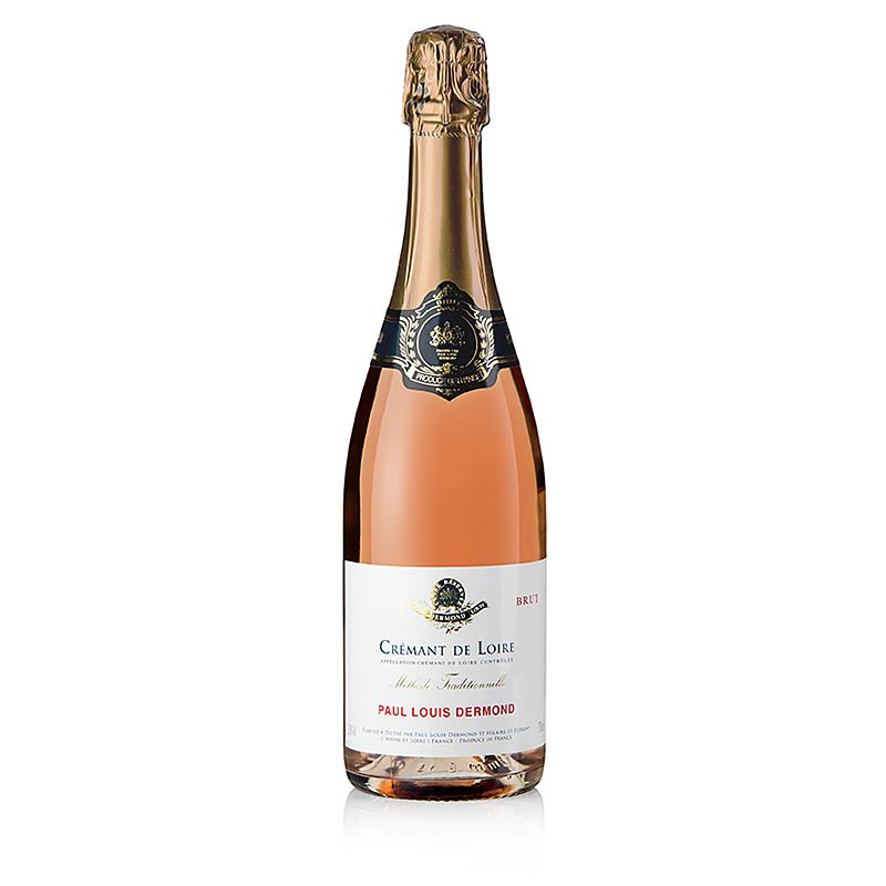 Paul Louis Dermond Cremant de Loire, brut, roos, mousserende Loire-wijn, 12,5% vol. - 750ml - Fles