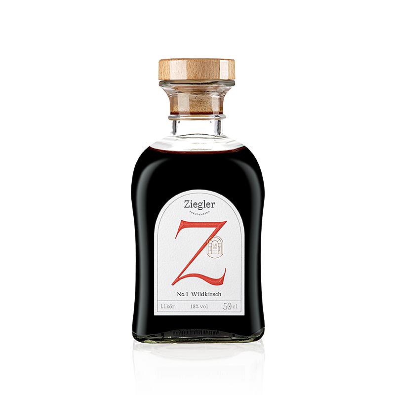 Vilde kirsebær No.1 - likør, 20% vol., Ziegler - 500 ml - Flaske