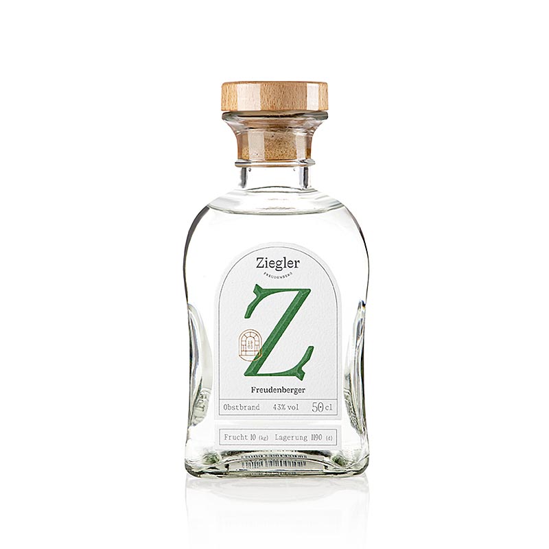 Eau-de-vie de fruits Freudenberger (de pommes et de poires), 43% vol., Ziegler - 500ml - Bouteille