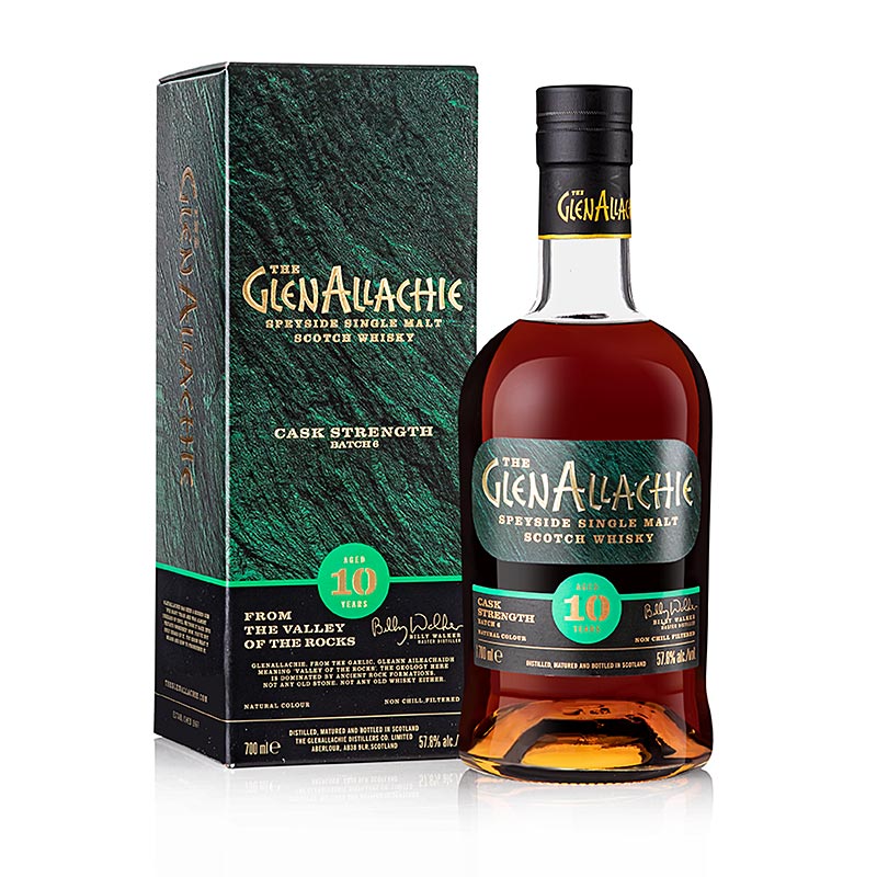 Single Malt Whisky Glenallachie, 10 Jahre, Cask Strength, 56,8% vol., Speyside - 700 ml - Flasche Single Malt Whisky Glenallachie, 10 Jahre, Cask Strength, 56,8% vol., Speyside - 700 ml - Flasche