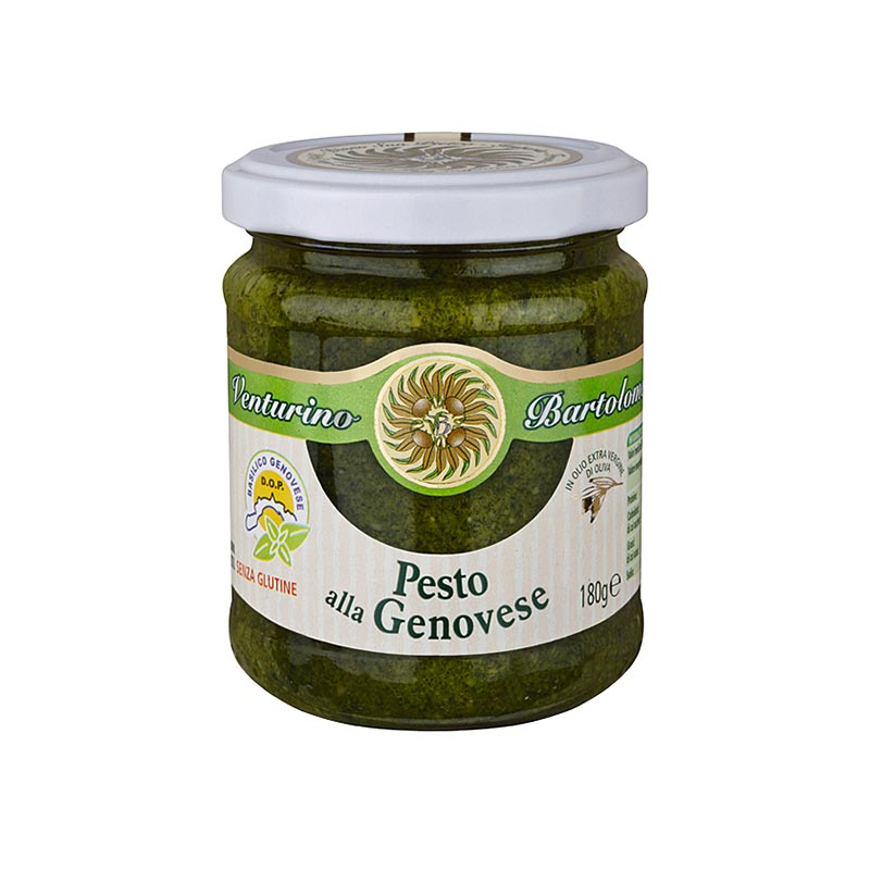 Pesto alla Genovese, Basilikum-Sauce, Venturino - 180 g - Glas