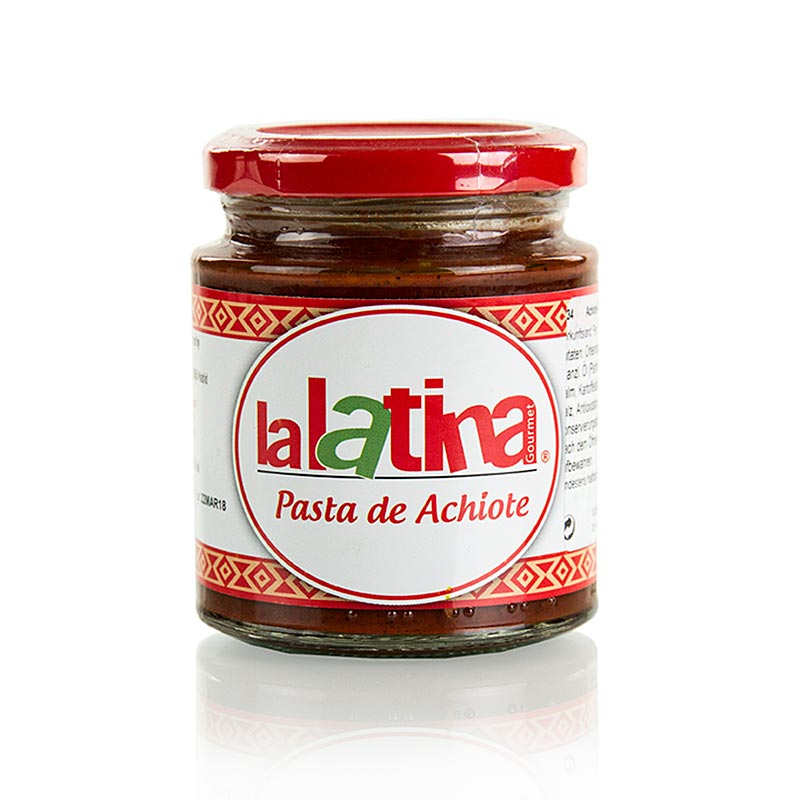 Pasta de achiote (red anatto paste), lalatina - 225g - Glass