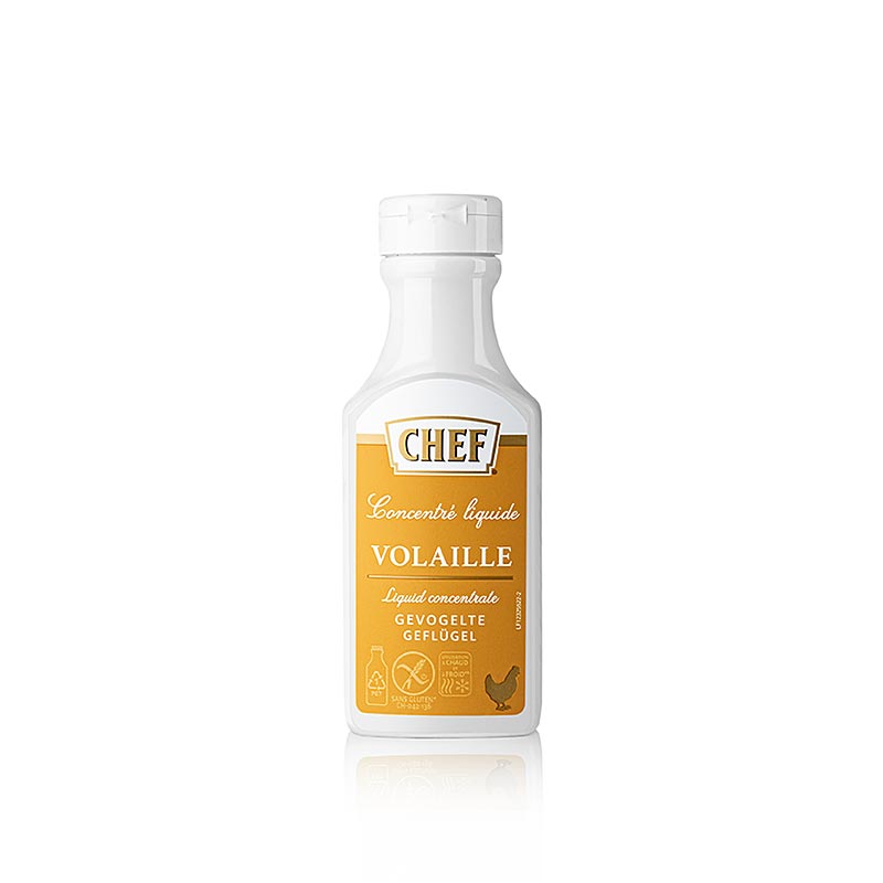 CHEF Premium Koncentrat - kylling lager, væske, i ca. 6 liter - 200 ml - Pe-flaske