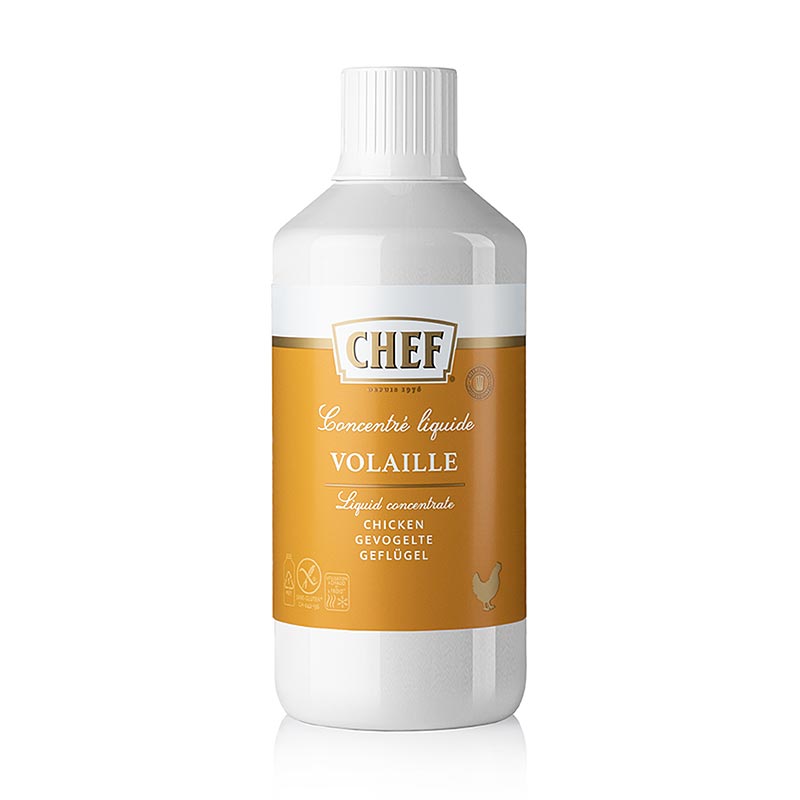 CHEF Premium Koncentrat - kylling lager, væske, i ca. 6 liter - 1 l - Pe-flaske
