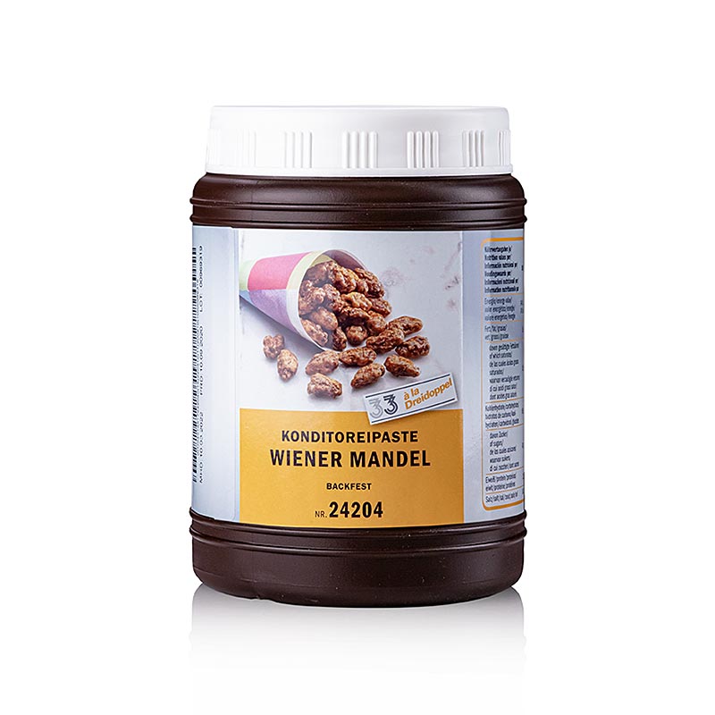 Wiener Mandel-Paste (gebrannte Mandel), Dreidoppel, No.242 - 1 kg - Pe-dose