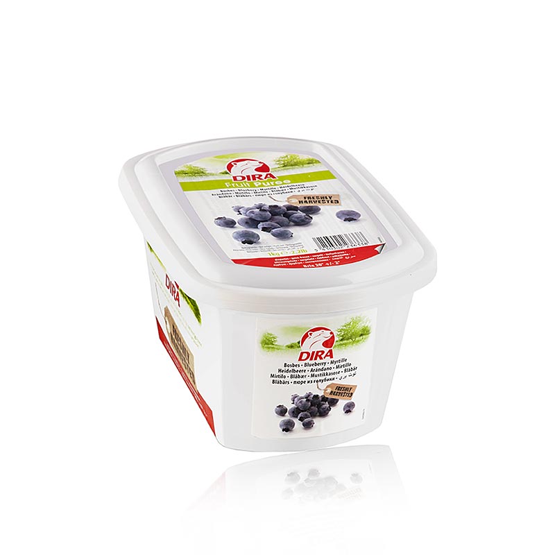 Dira Heidelbeere (Blaubeer) Püree, mit Zucker - 1 kg - Pe-schale