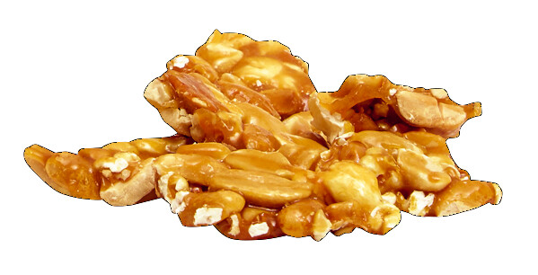 Cacahuètes et Popcorn Brittle, boîte, cacahuètes cassantes avec pop-corn, charron et majordome - 100g - paquet