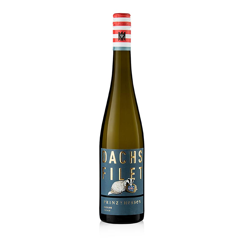 2019er Dachsfilet Riesling, trocken, 12,5% vol., Prinz von Hessen - 750 ml - Flasche 2019er Dachsfilet Riesling, trocken, 12,5% vol., Prinz von Hessen - 750 ml - Flasche