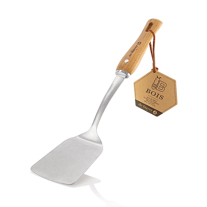 deBUYER B Bois spatula, stainless steel/wood (2701.05) - 1 pc - Bag
