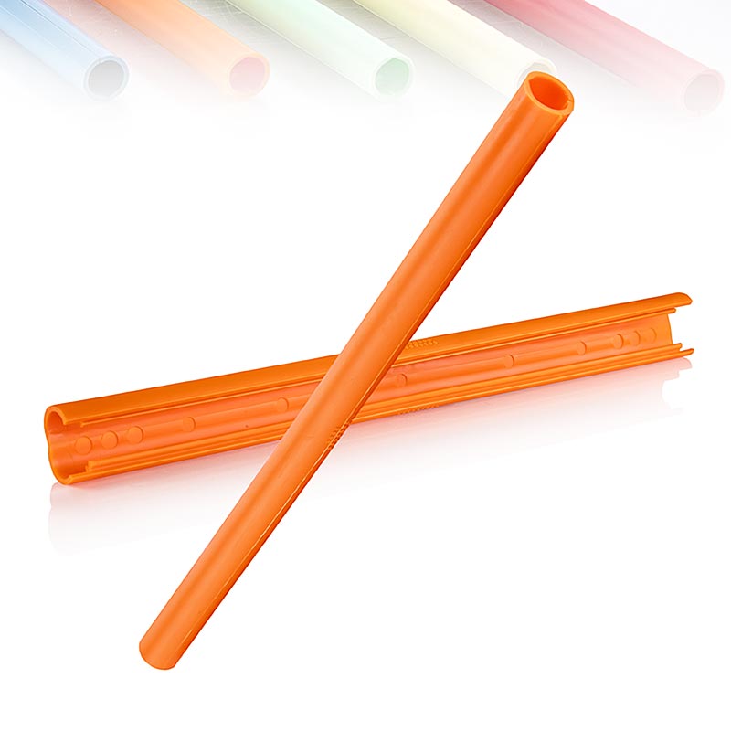 ClickStraw - Mehrweg Trinkhalm, orange - 10 Stück - Schachtel