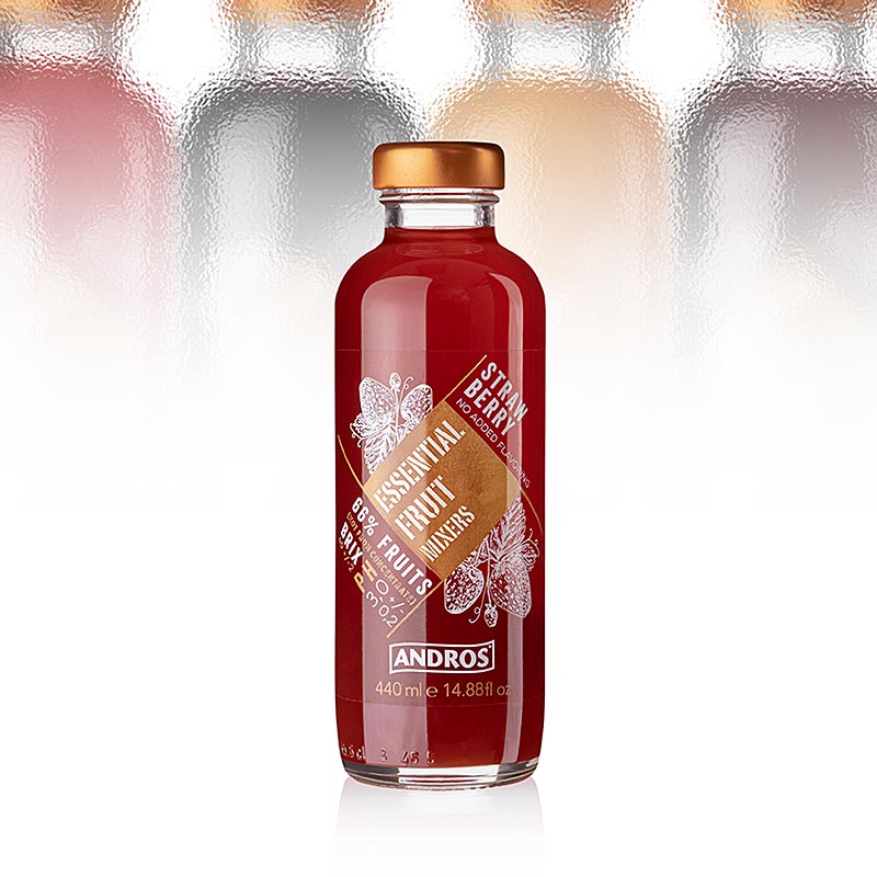 Essential Fruit Mixer - Erdbeere (Bar-Fruchtzubereitung), Andros - 440 ml - Flasche