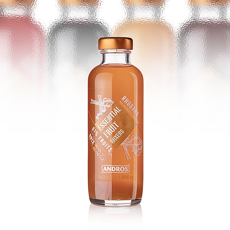 Essential Fruit Mixer - Rhabarber (Bar-Fruchtzubereitung), Andros - 440 ml - Flasche