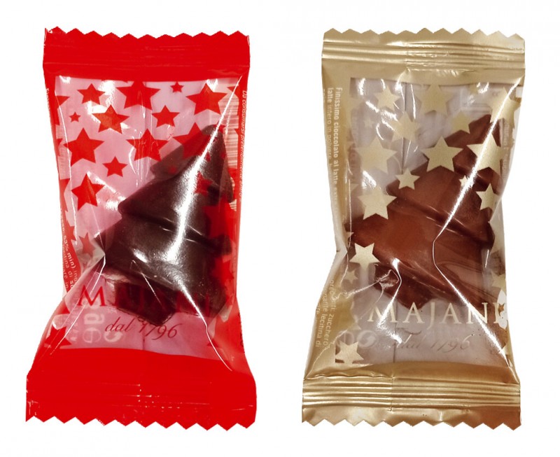 Happy Tree Bulk, Mixed Chocolate Christmas Trees, Majani - 2 x 1500g - bag