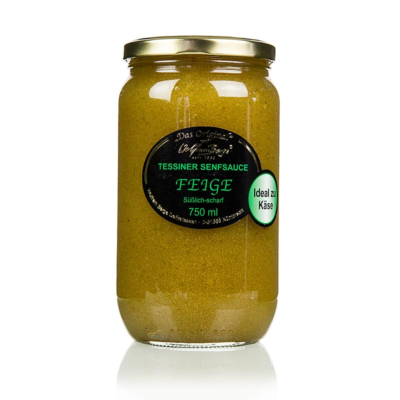Original Tessiner Feigen-Senf-Sauce, Wolfram Berge - 750 ml - Glas