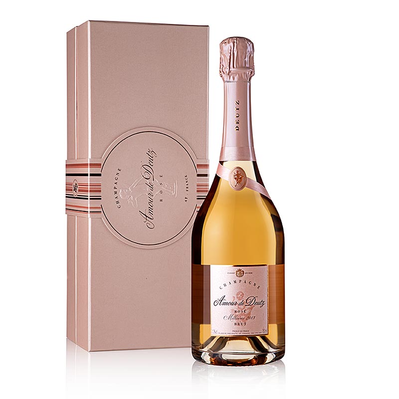 Champagne Deutz 2013 Amour de Deutz rose, brut, 12% vol., i gaveæske - 750 ml - Flaske