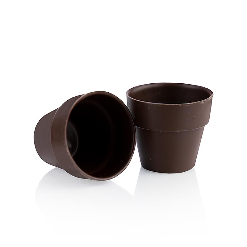 Chocoladevorm Flower Pot Large, donker, 62x55mm, dobla (18143) - 840 g, 28 st - Karton
