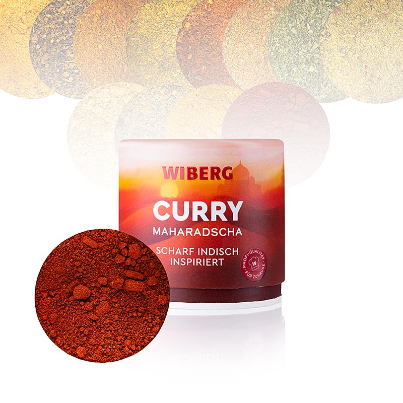 Wiberg Curry Maharaja, krydret indisk-inspireret krydderiblanding - 75 g - aroma boks
