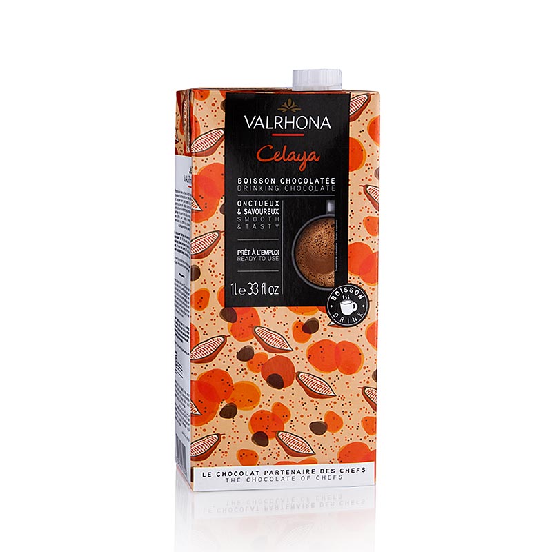 Valrhona drinkchocolade Celaya, klaar om te drinken - 1 liter - Tetra Pak