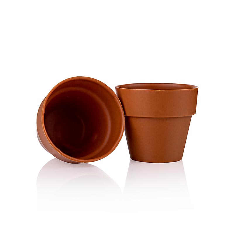 Chocoladevorm Bloempot Groot, terracotta, 62 x 55 mm, dobla (18140) - 840g, 28 stuks - Karton Chocoladevorm Bloempot Groot, terracotta, 62 x 55 mm, dobla (18140) - 840g, 28 stuks - Karton