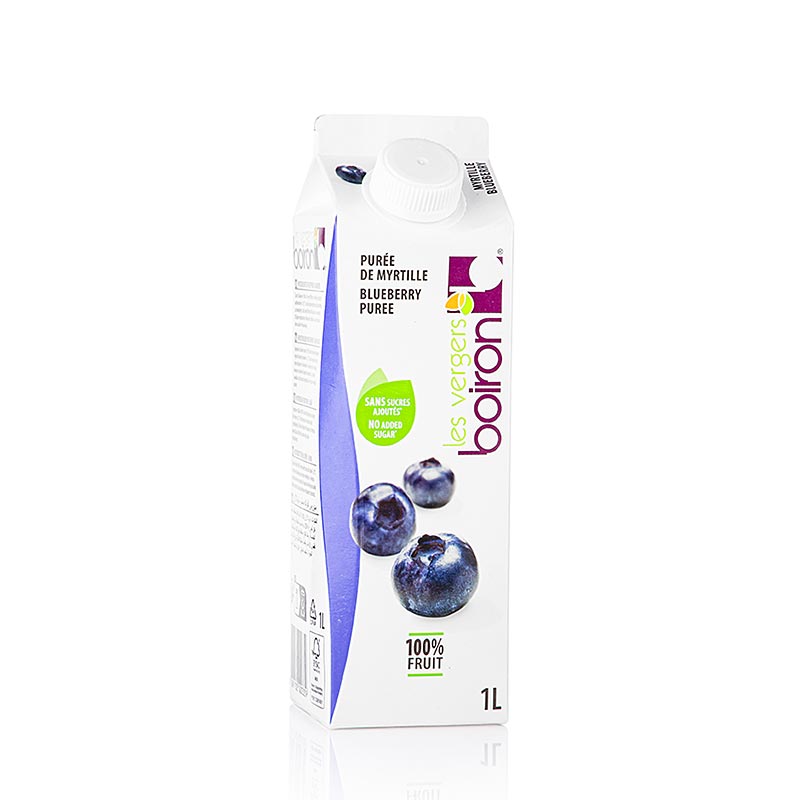 Boiron Heidelbeeren (Blaubeeren) Püree, pasteurisiert - 1 l - Tetra-pack