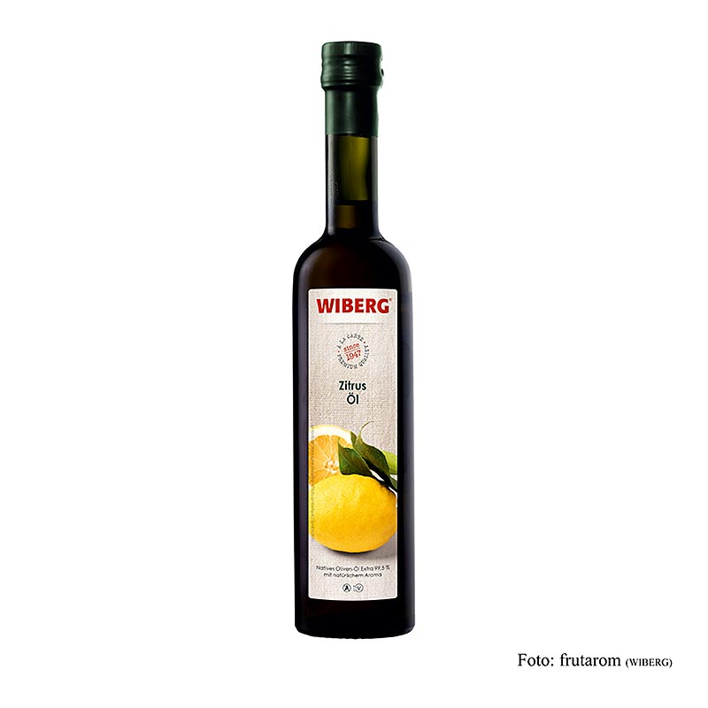 Wiberg citrusolie, koldpresset, ekstra jomfru olivenolie med citrusfrugt - 500 ml - flaske