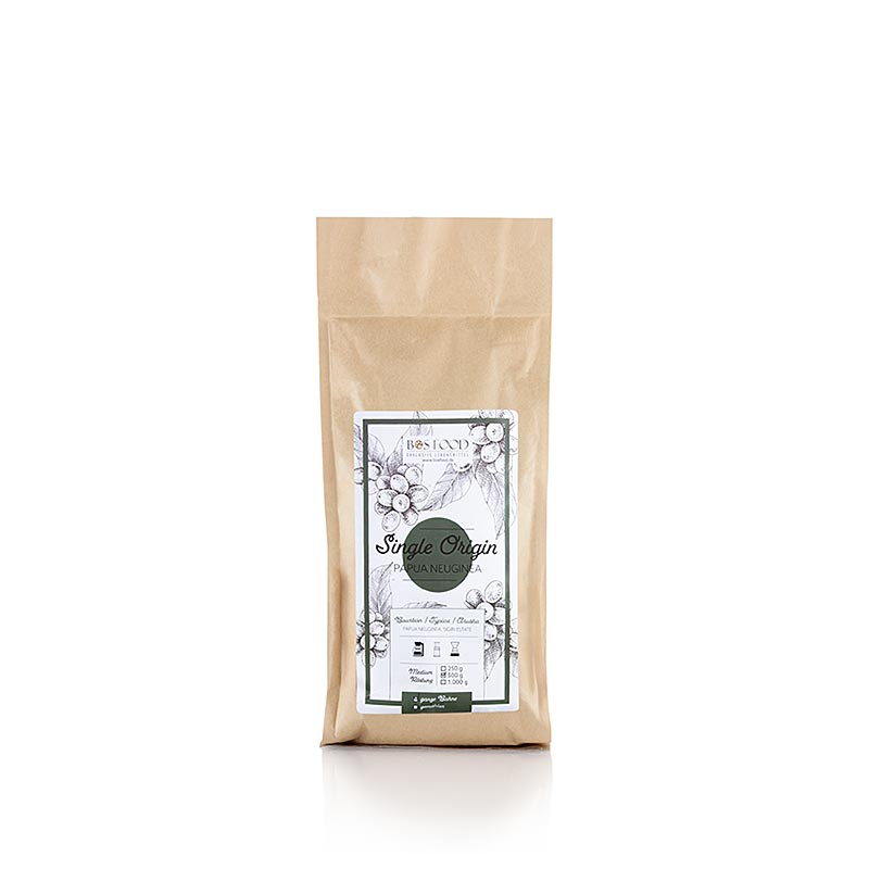 Single Origin Coffee - Papua Neuginea, Whole Bean - 500g - bag