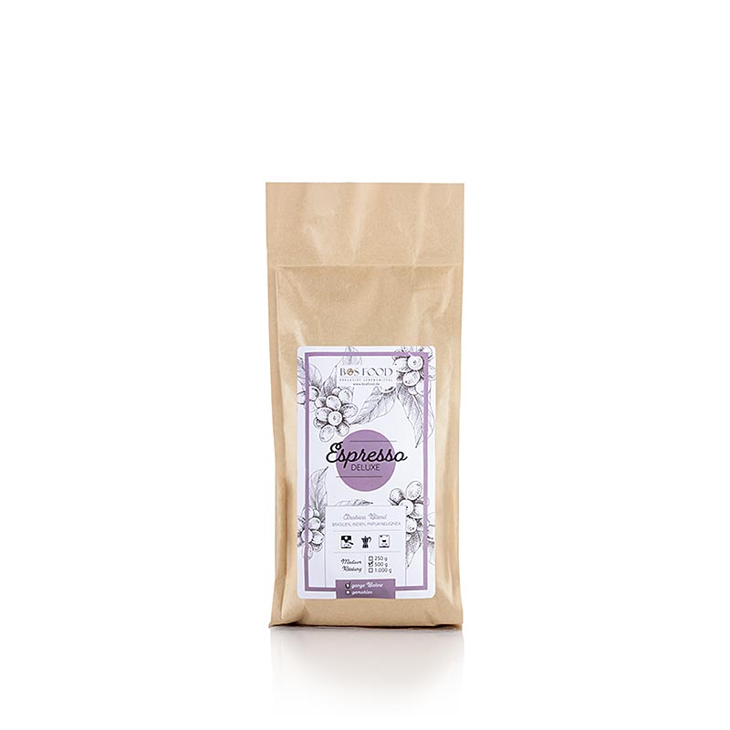 Espresso Deluxe, mélange de café Arabica, grains entiers - 500g - sac