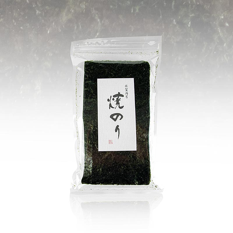 Yakinori halbe Größe, getrocknete Algenblätter, geröstet, Premium - 75 g, 50 Blatt - Folie